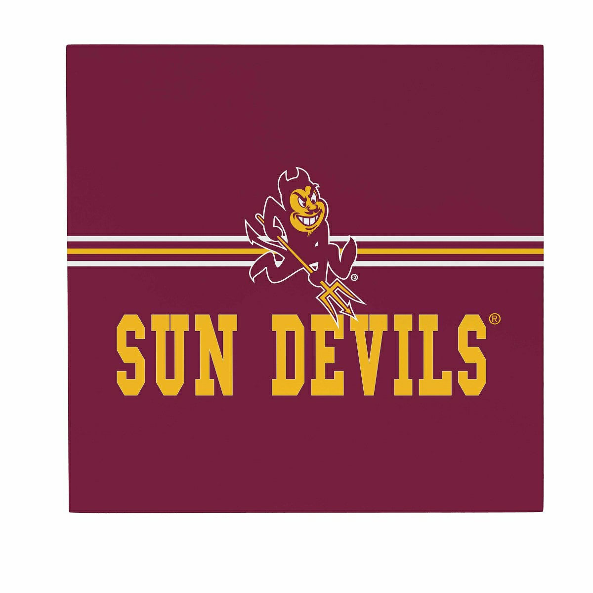 Arizona State University Wood Wall Sign, 12x12, Collegiate, Home