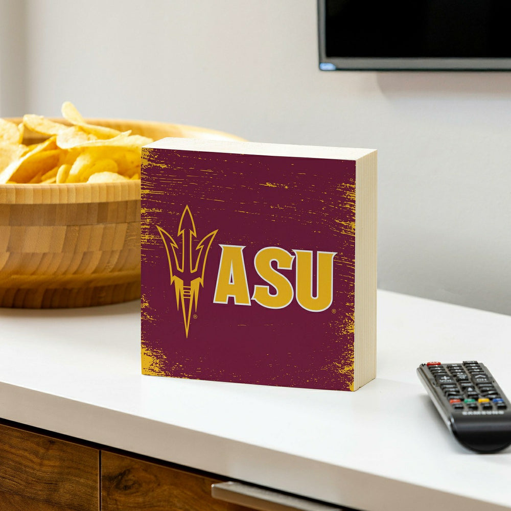 Arizona State University Plock, Down Home Fans, 6x6, Collegiate, Home