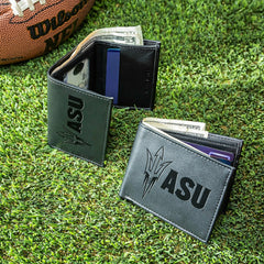 Arizona State University, Bi-Fold and Tri-Fold Wallet Gift Set, Black, Collegiate, Home