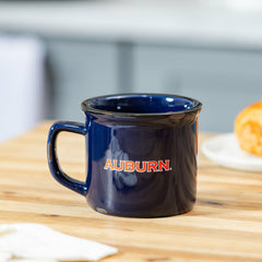 Auburn University Ceramic Camp Cup with Enamel Finish, 14oz, Collegiate, Home