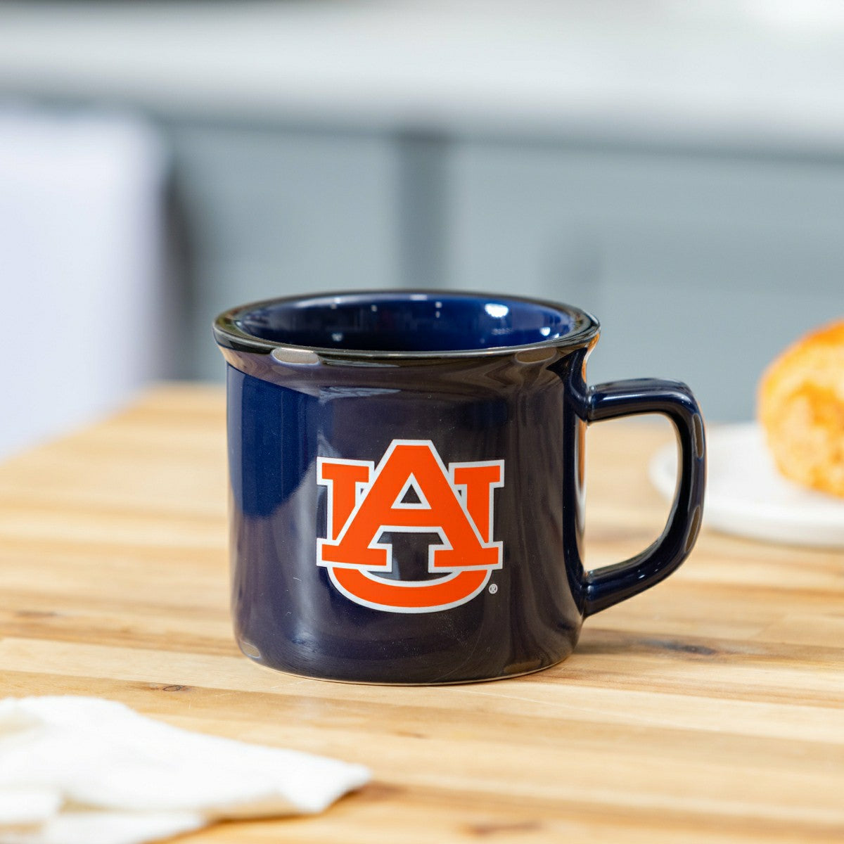 Auburn University Ceramic Camp Cup with Enamel Finish, 14oz, Collegiate, Home