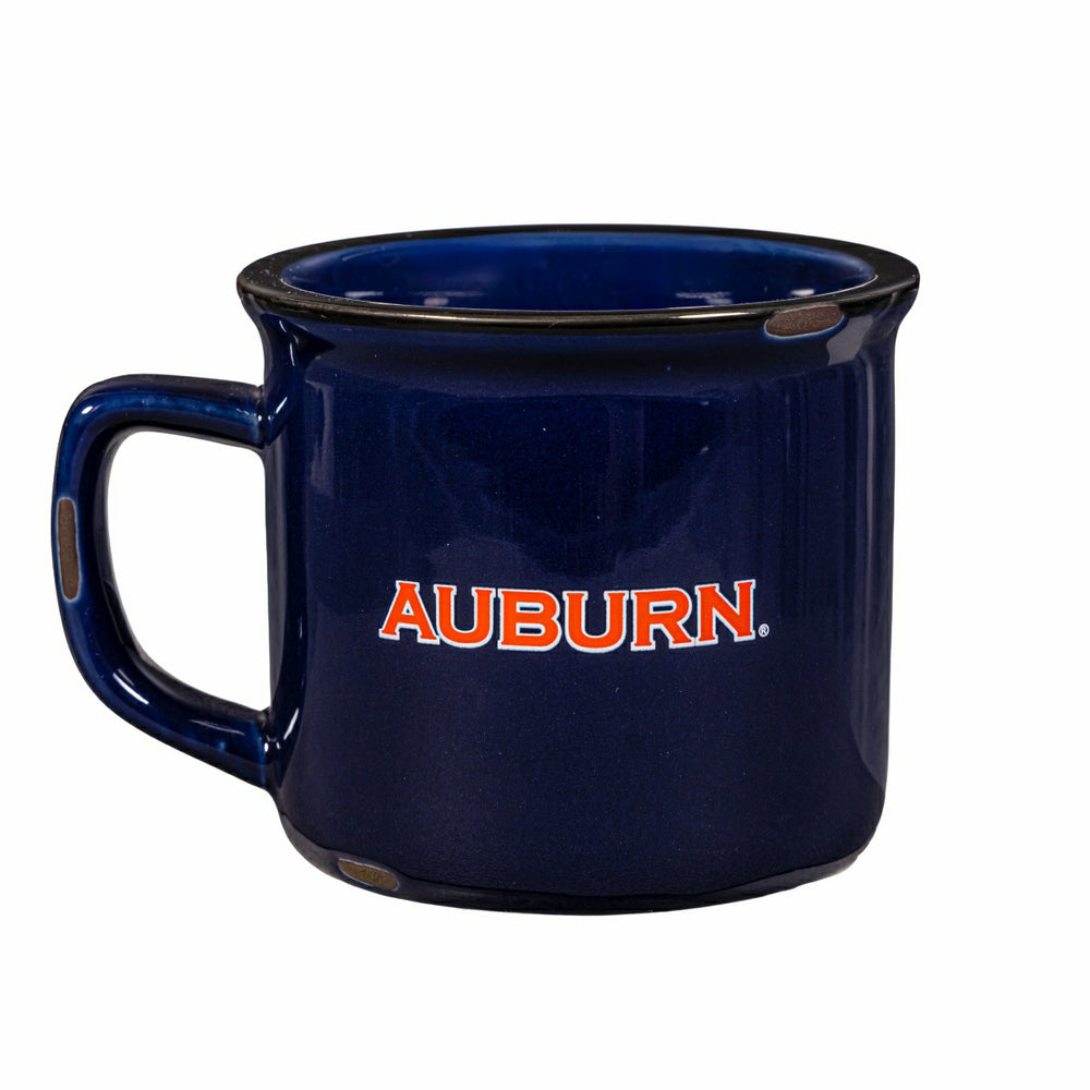 Auburn University Ceramic Camp Cup with Enamel Finish, 14oz, Collegiate, Home
