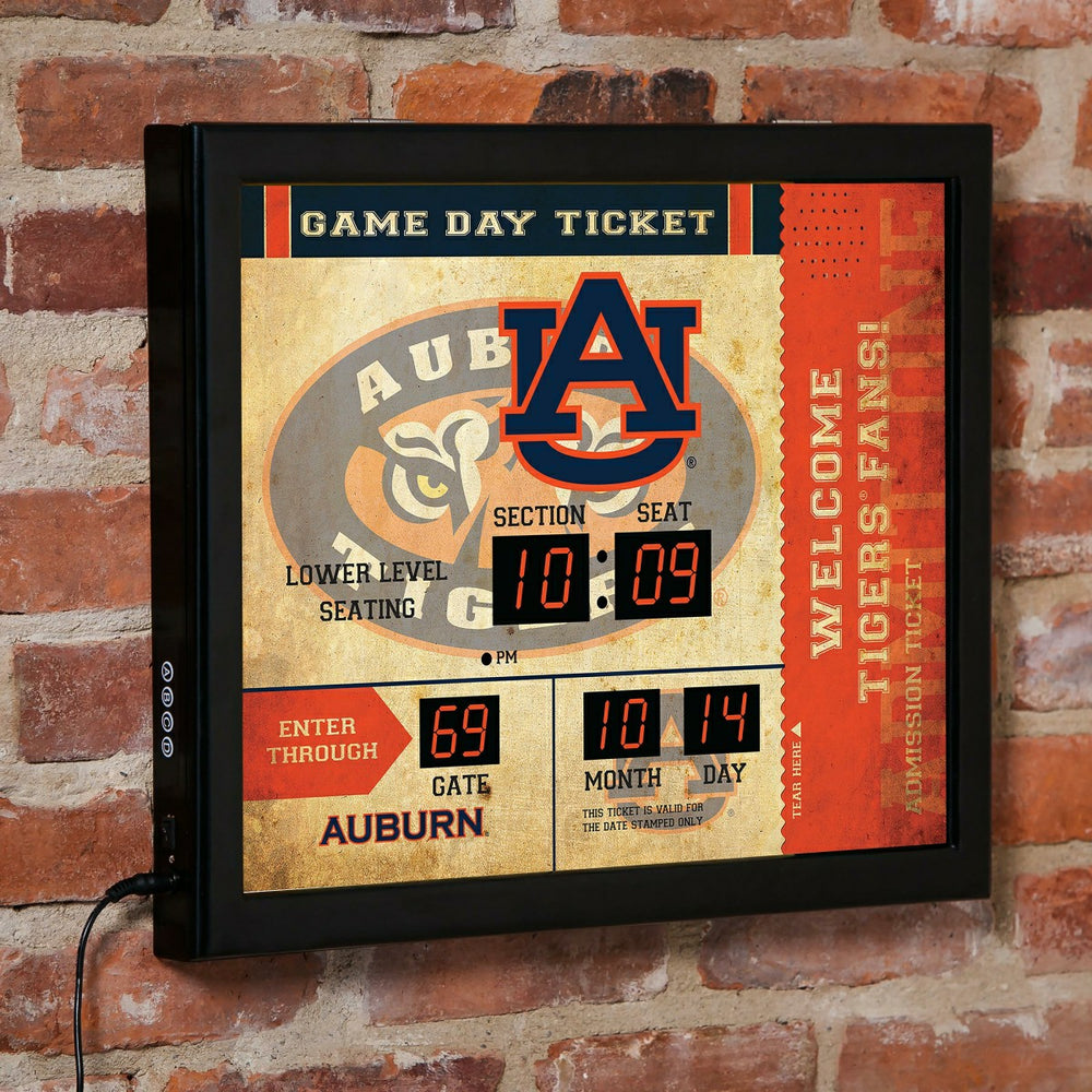 Scoreboard Wall Clock, Auburn, Collegiate, Home