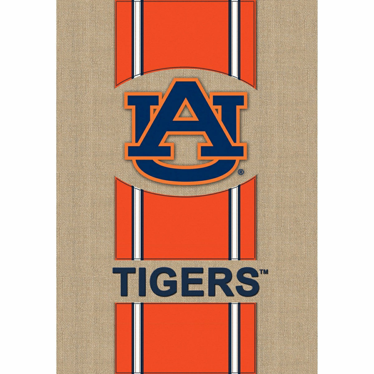 Burlap Auburn University Tigers Garden Flag, 12.5 x 18 inches, Collegiate, Home