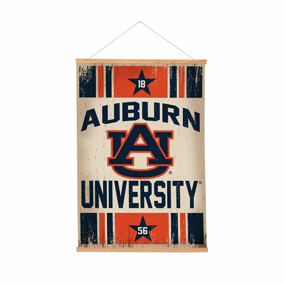 Auburn University, Canvas Wall Tapestry, Medium, 36x24, Collegiate, Home