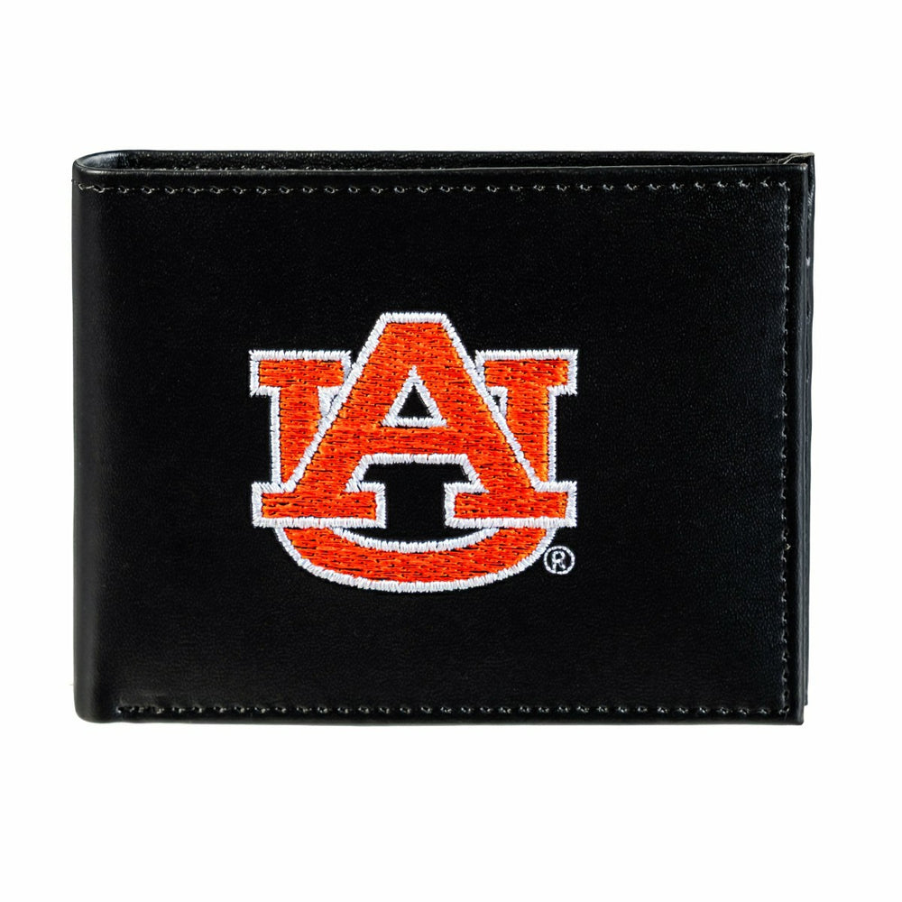 Auburn University Black Bi-Fold Embroidered Wallet w/ RFID Blocking, Collegiate, Home