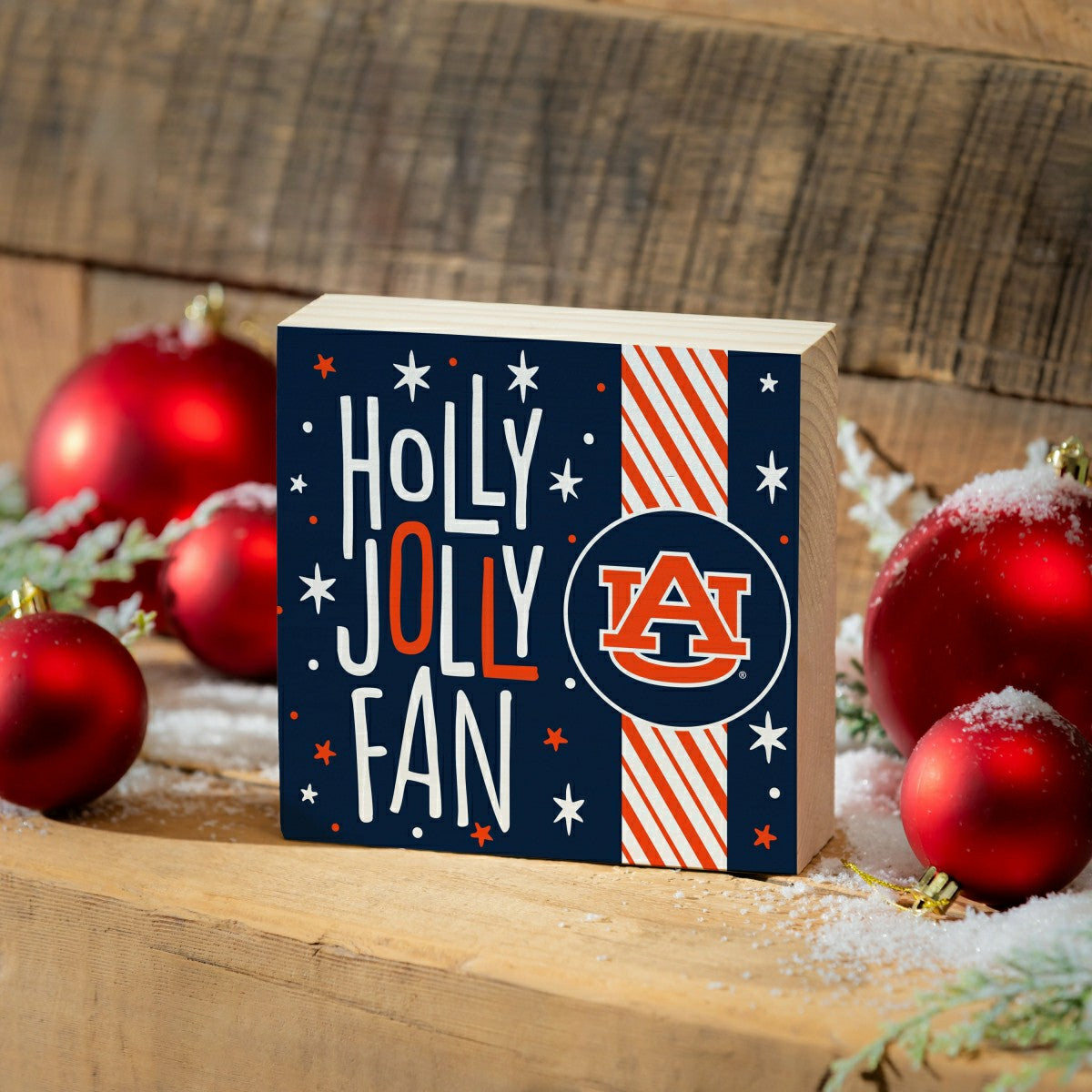 Auburn University Block, Holiday, 6x6, Collegiate, Home
