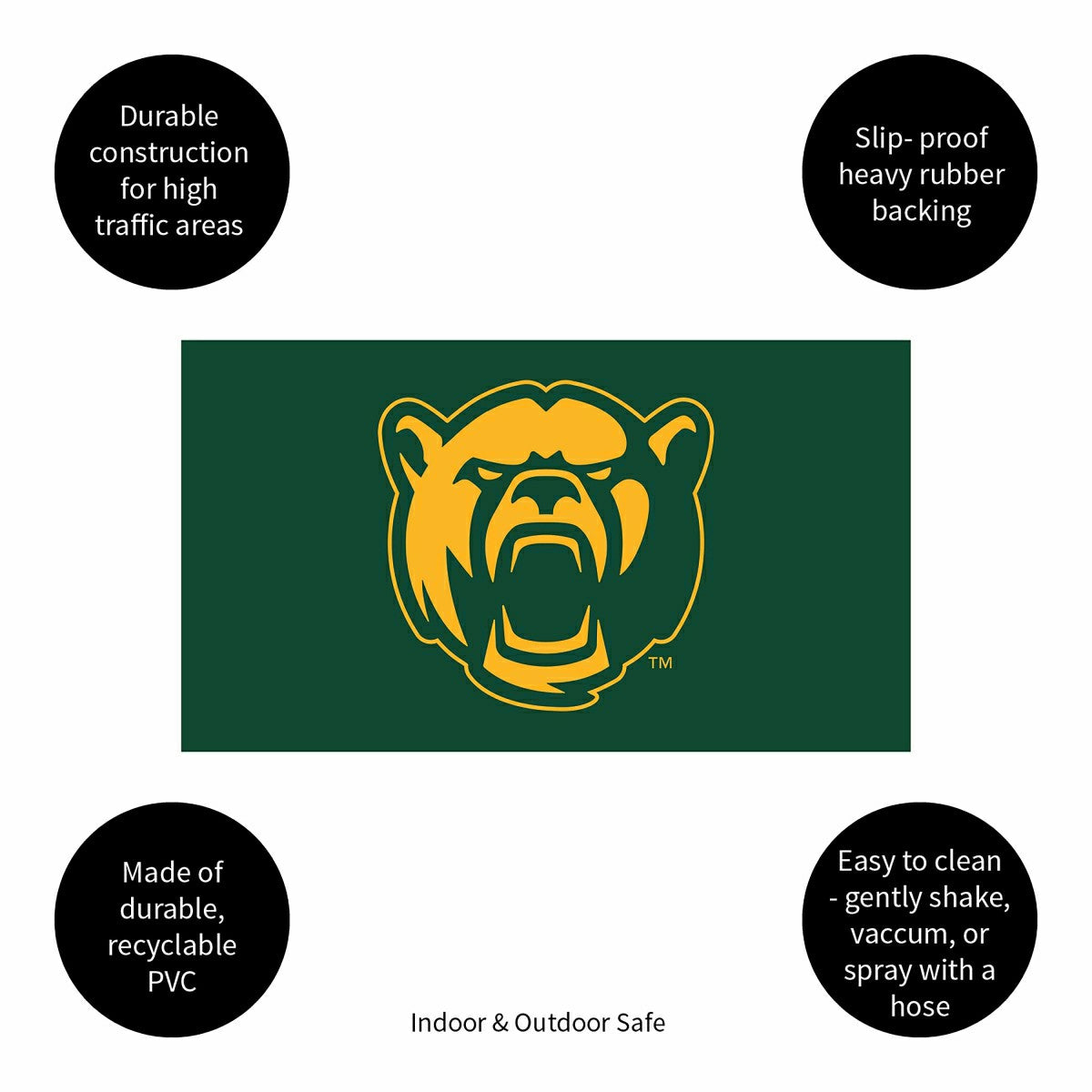 Full Color PVC Mat, 16" x 28", Baylor University, Collegiate