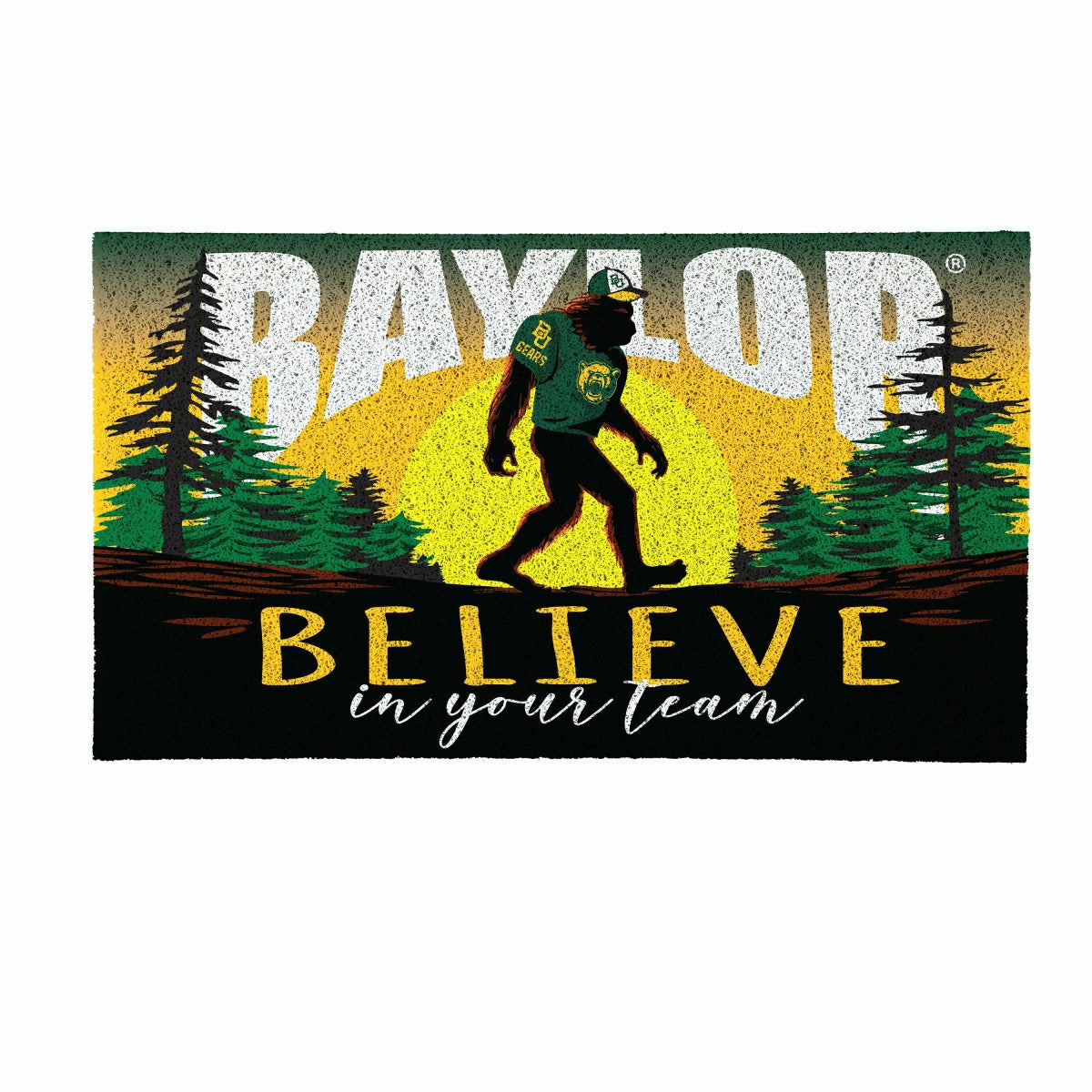 Baylor University Bigfoot PVC Mat, 28"x16", Collegiate