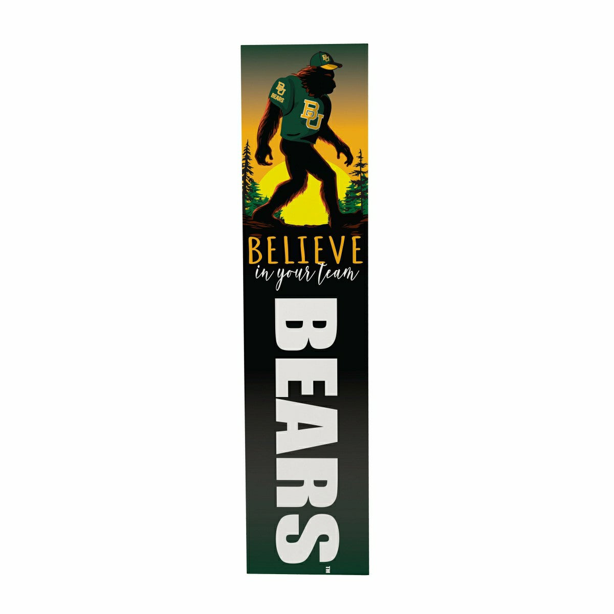 Baylor University 46" Double Sided Leaner, Bigfoot, Collegiate, Home