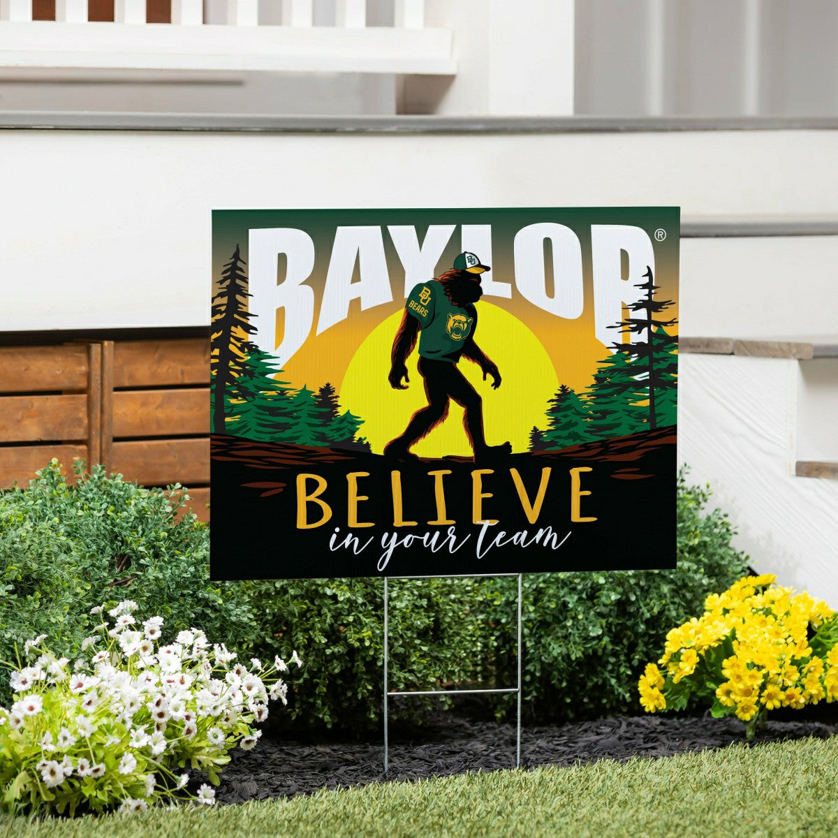 Baylor University Yard Sign, Bigfoot, Collegiate, Home