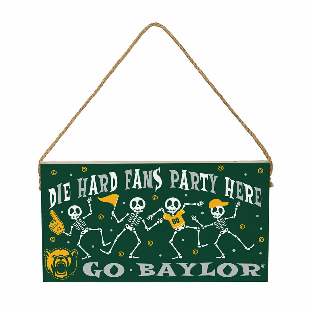 Baylor University Halloween Wood Wall Sign, 6x11, Collegiate, Home