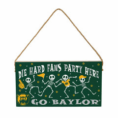 Baylor University Halloween Wood Wall Sign, 6x11, Collegiate, Home
