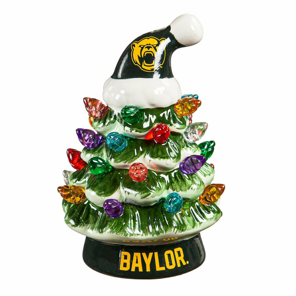 4" Mini LED Tabletop Christmas Tree, Set of 2, Baylor University, Collegiate, Home