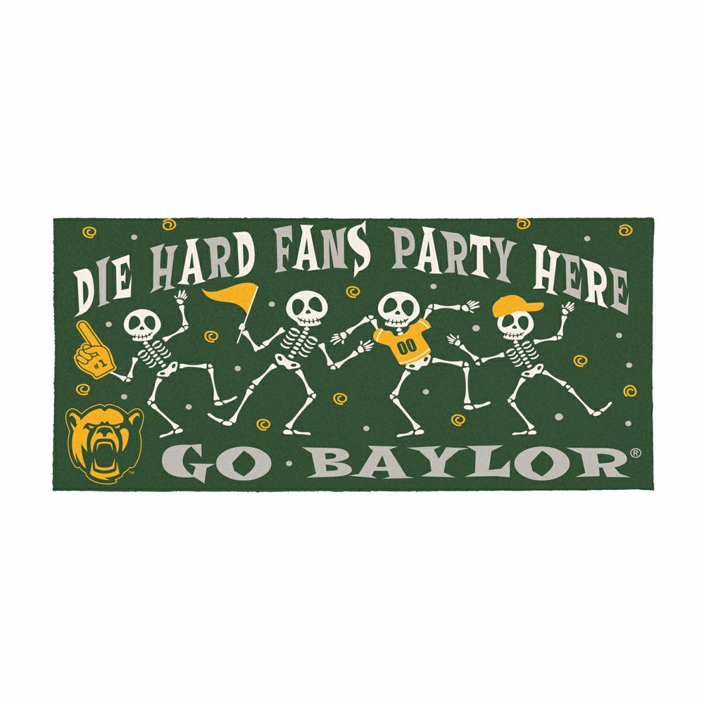 Baylor University Flocked Coir Halloween Sassafras Switch Mat, 22"x10", Collegiate