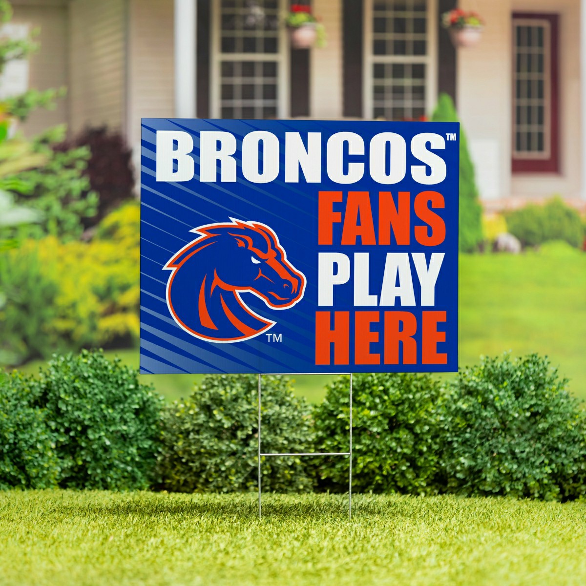 Boise State University Coroplast Yard Sign "Fans Play Here", Collegiate, Home