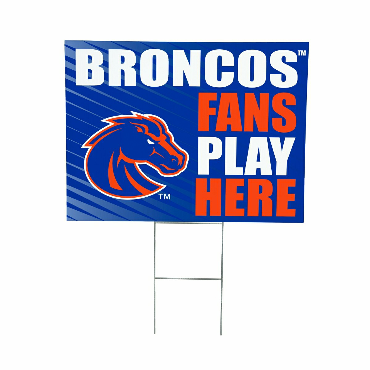 Boise State University Coroplast Yard Sign "Fans Play Here", Collegiate, Home