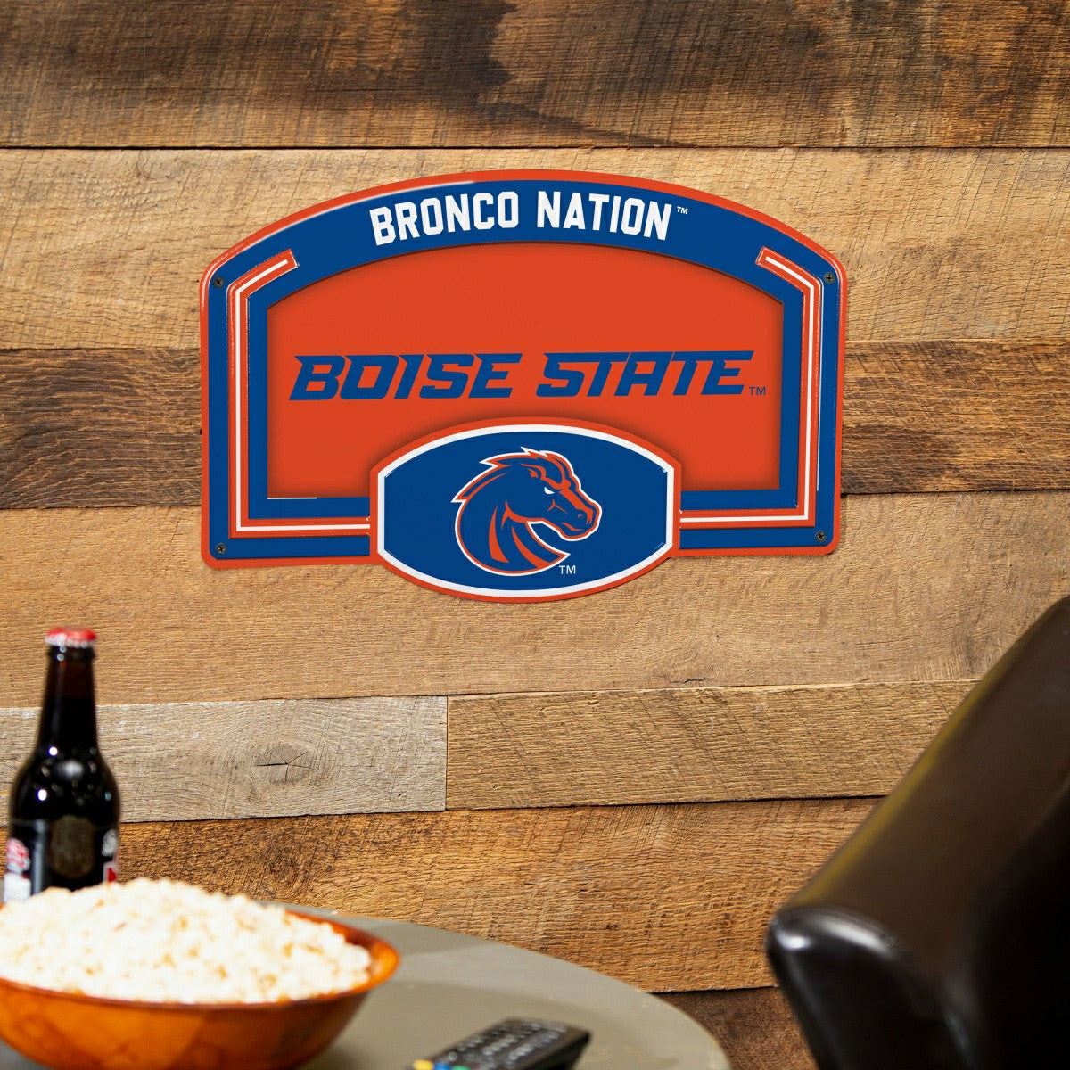 Boise State University USA Embossed Steel Wall Sign, 11" x 17", Collegiate, Home
