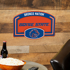 Boise State University USA Embossed Steel Wall Sign, 11" x 17", Collegiate, Home