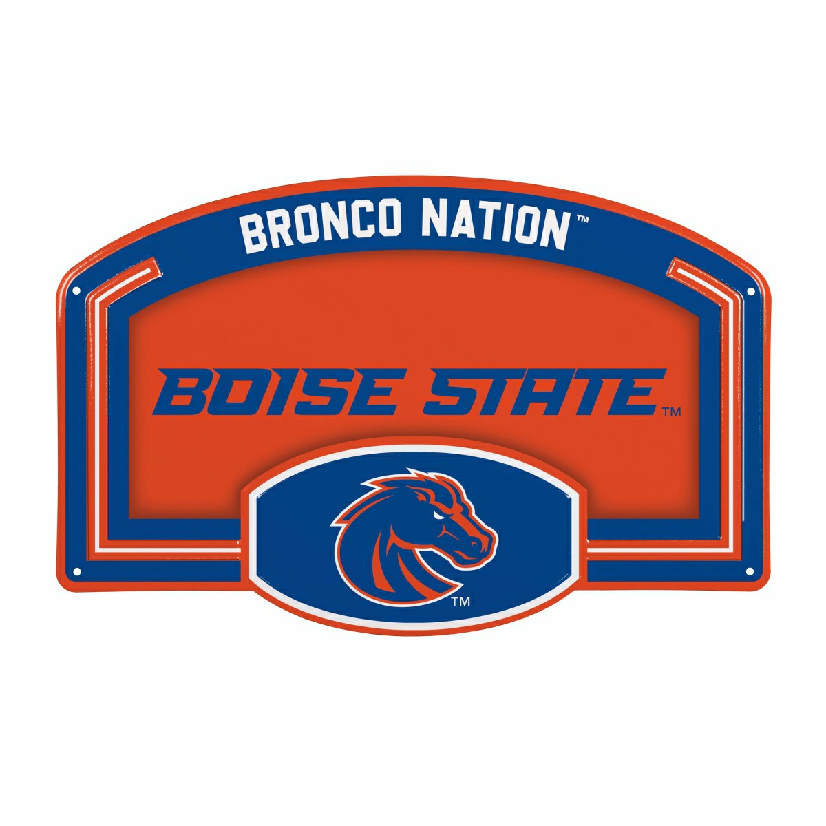 Boise State University USA Embossed Steel Wall Sign, 11" x 17", Collegiate, Home