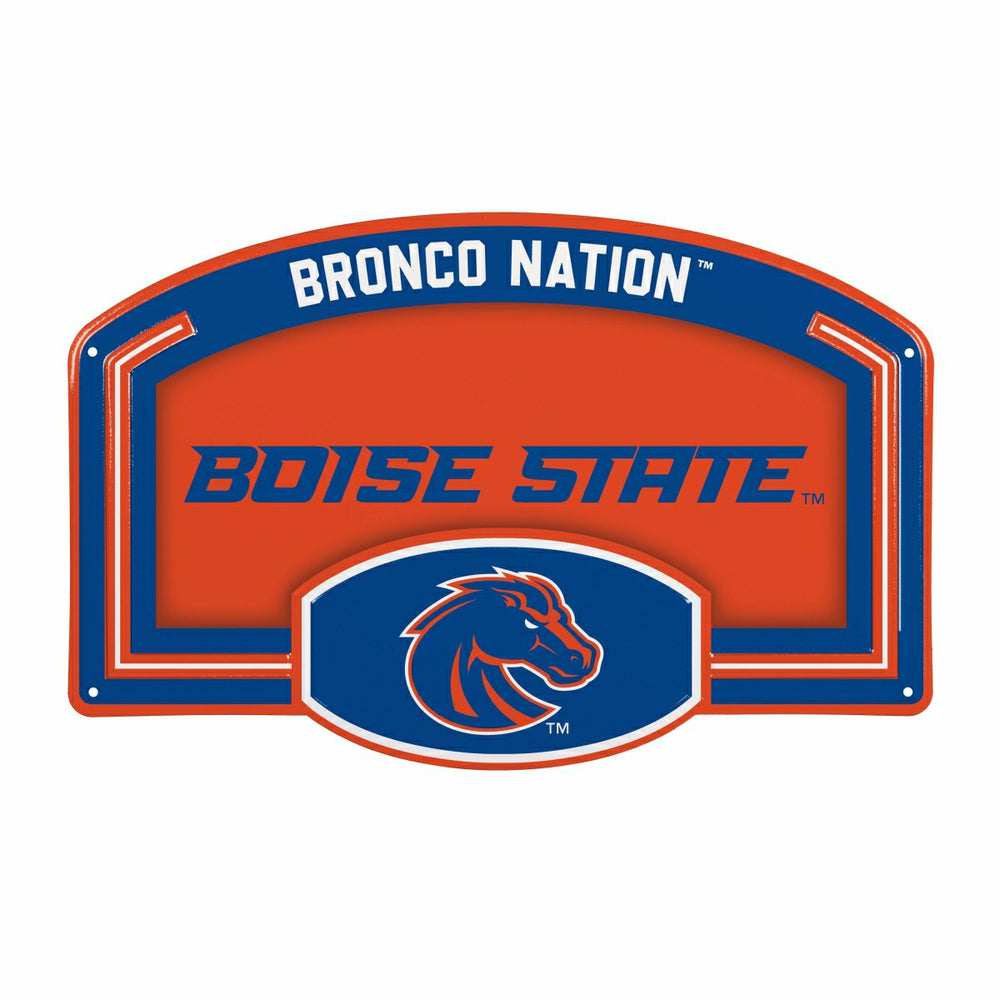 Boise State University USA Embossed Steel Wall Sign, 11" x 17", Collegiate, Home