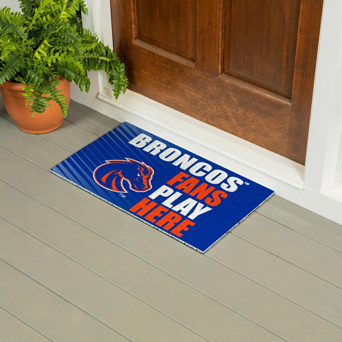 Boise State University Fan Mat, 28"x16", Collegiate