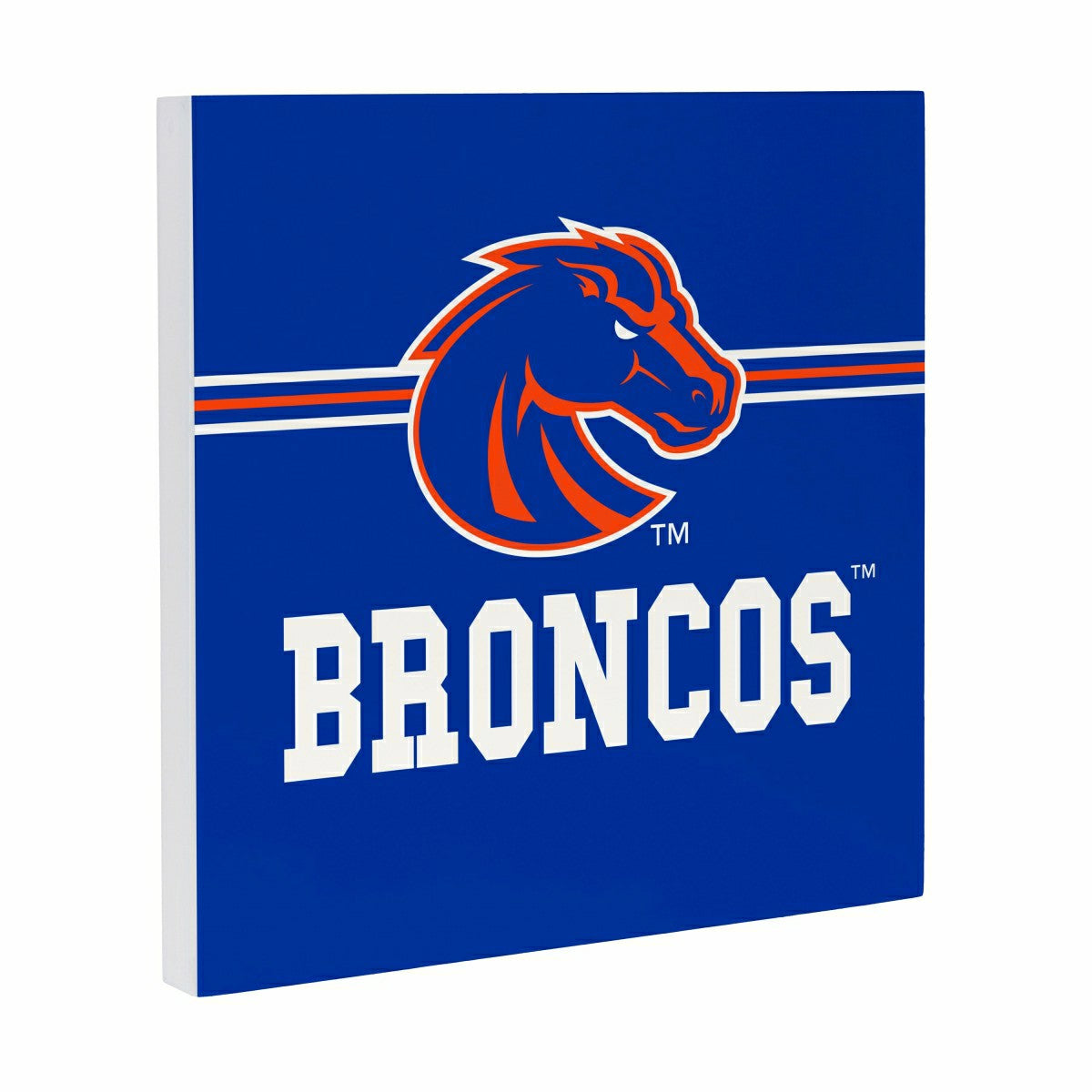 Boise State University Wood Wall Sign, 12x12, Collegiate, Home