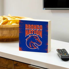Boise State University Plock, Down Home Fans, 6x6, Collegiate, Home