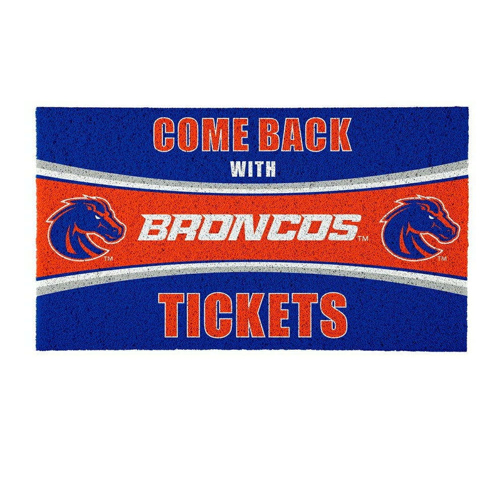 28" x 16" PVC Trapper Mat, Come Back with Tickets, Boise State Univers, Collegiate