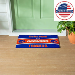 28" x 16" PVC Trapper Mat, Come Back with Tickets, Boise State Univers, Collegiate
