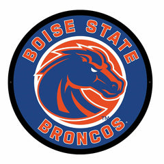 LED Wall Decor, Round, Boise State University, Collegiate, Home