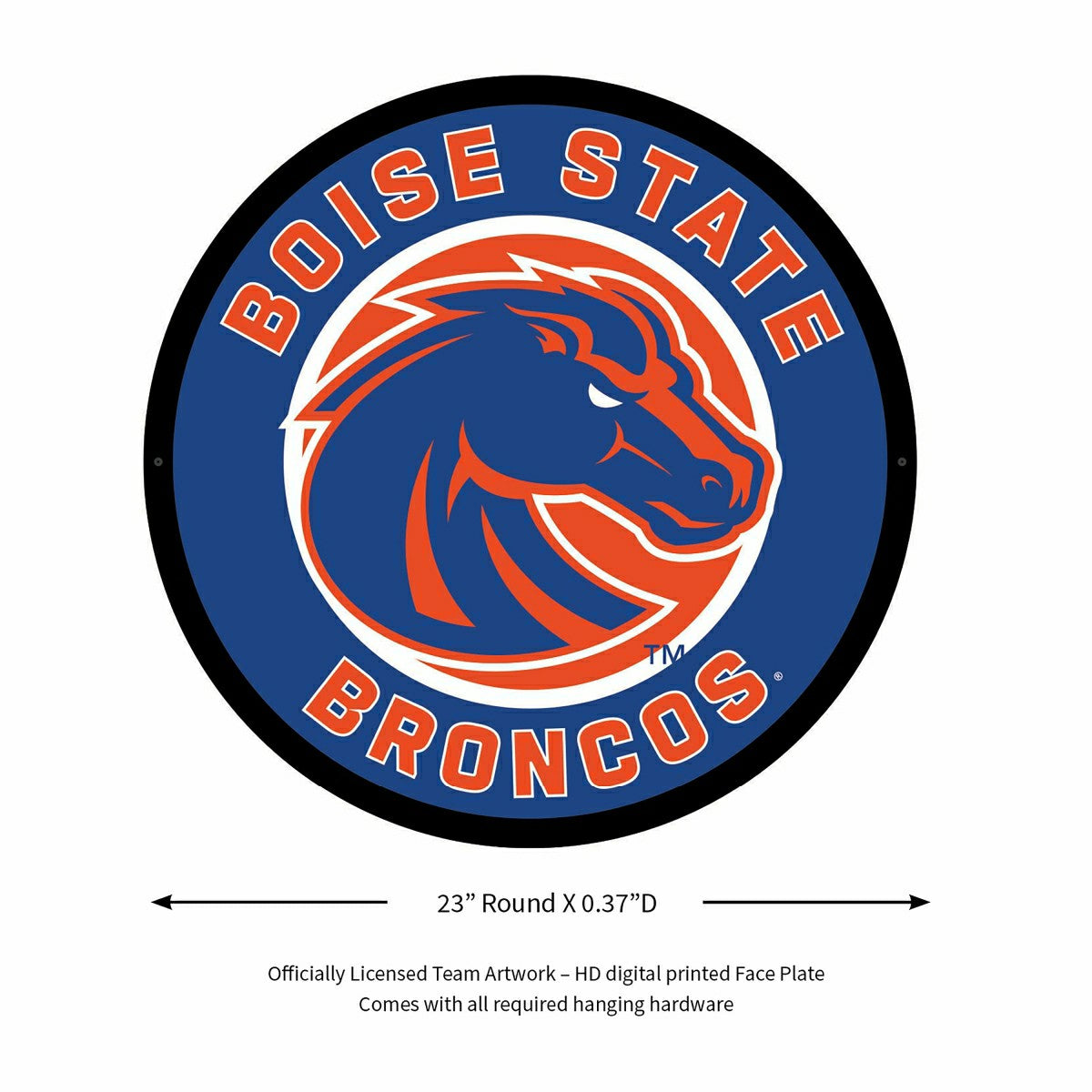 LED Wall Decor, Round, Boise State University, Collegiate, Home