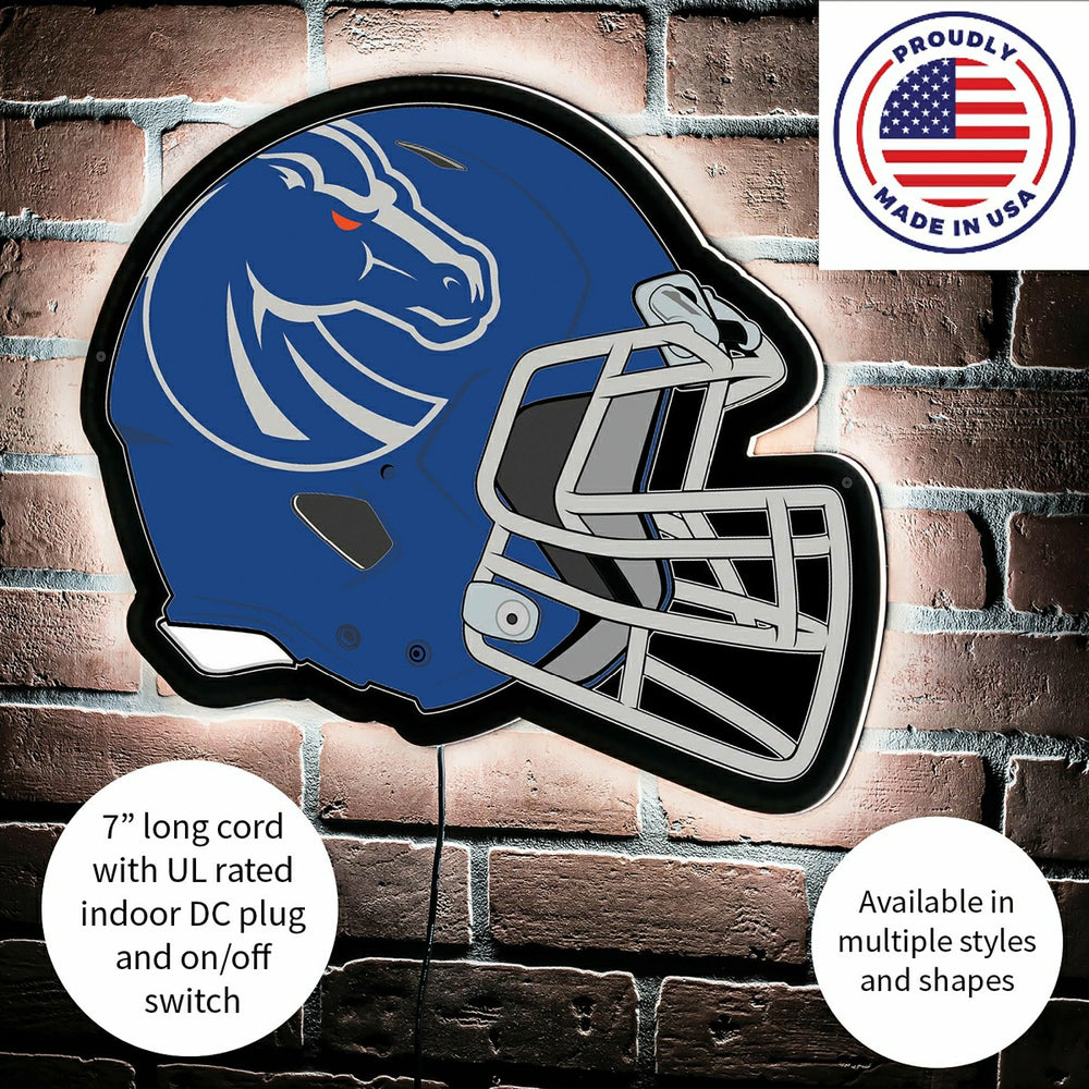 LED Wall Decor, Helmet, Boise State University, Collegiate, Home