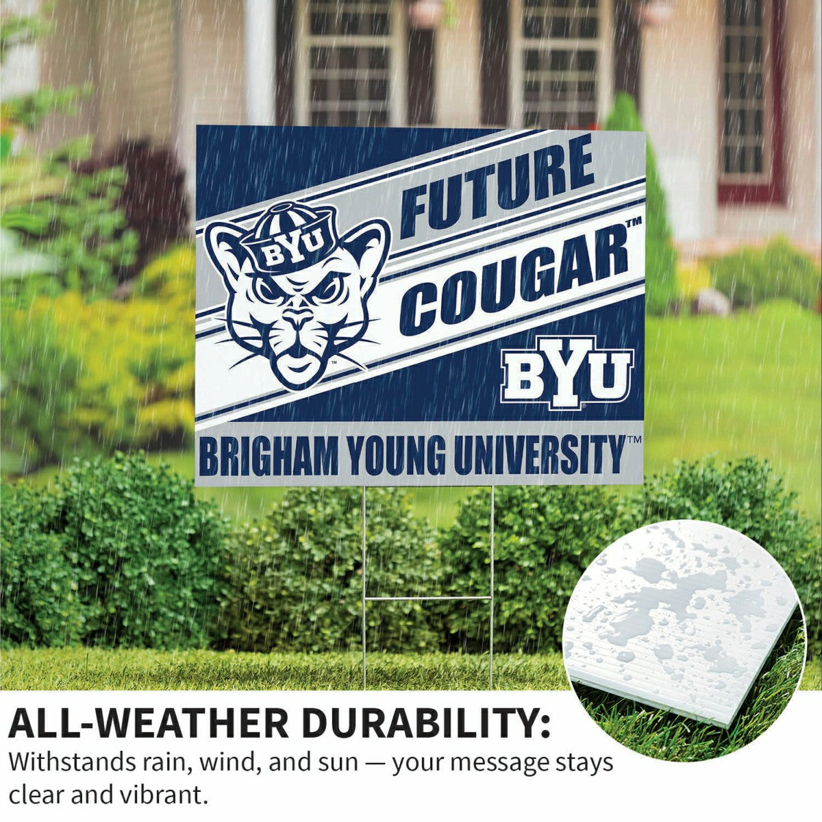 Brigham Young University Coroplast Yard Sign, Future Student, Collegiate, Home