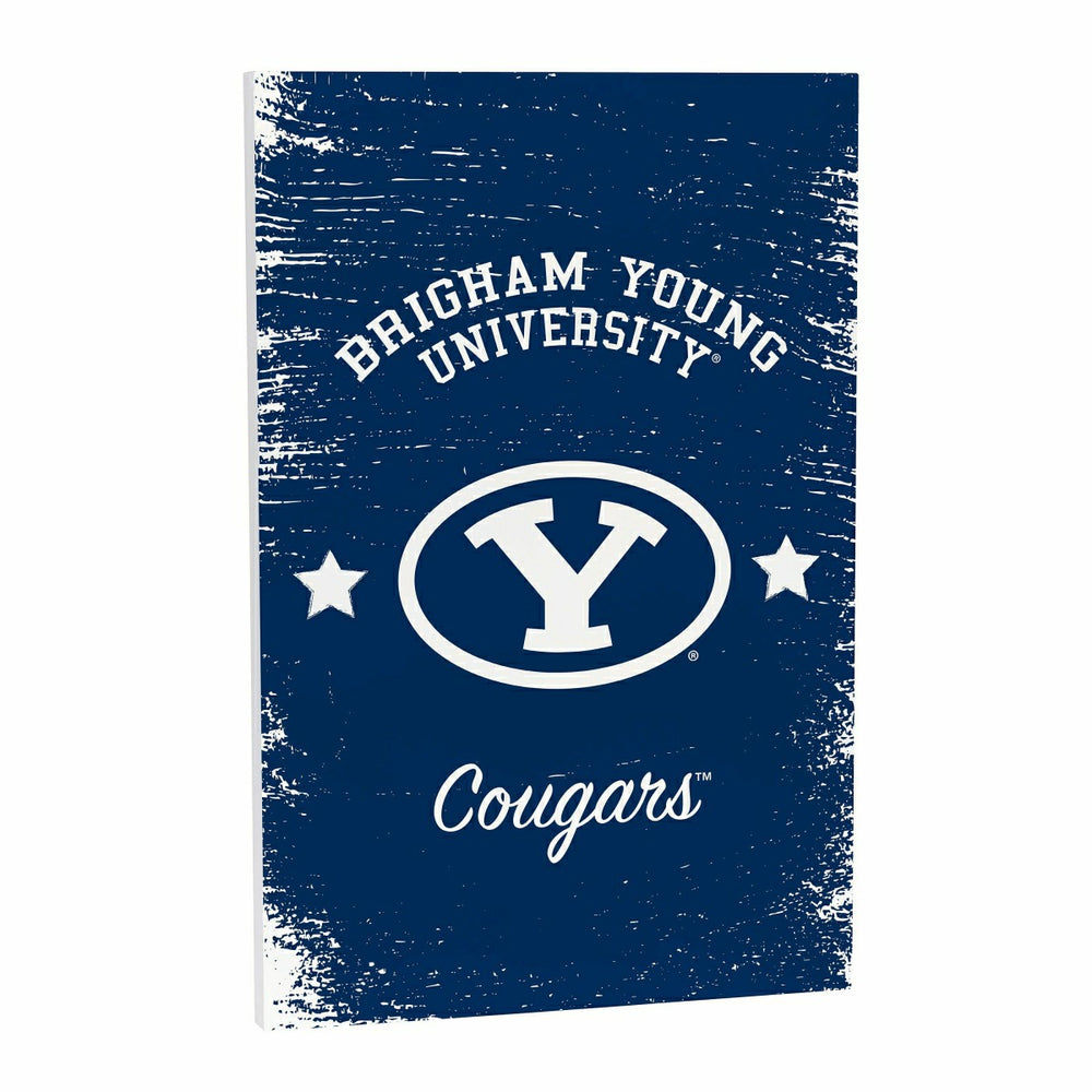 Brigham Young University Wood Wall Sign, 16x24, Collegiate, Home