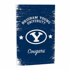 Brigham Young University Wood Wall Sign, 16x24, Collegiate, Home