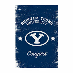 Brigham Young University Wood Wall Sign, 16x24, Collegiate, Home