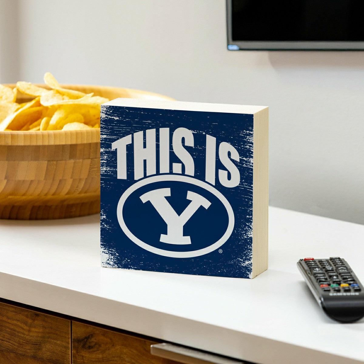 Brigham Young University Plock, Down Home Fans, 6x6, Collegiate, Home