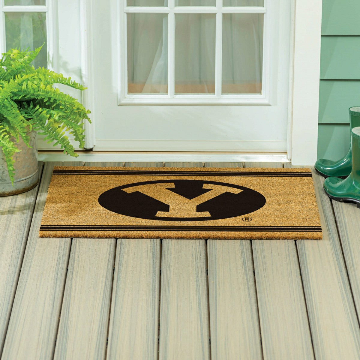 Brigham Young University Large One Color Coir Mat, 36"x24", Collegiate
