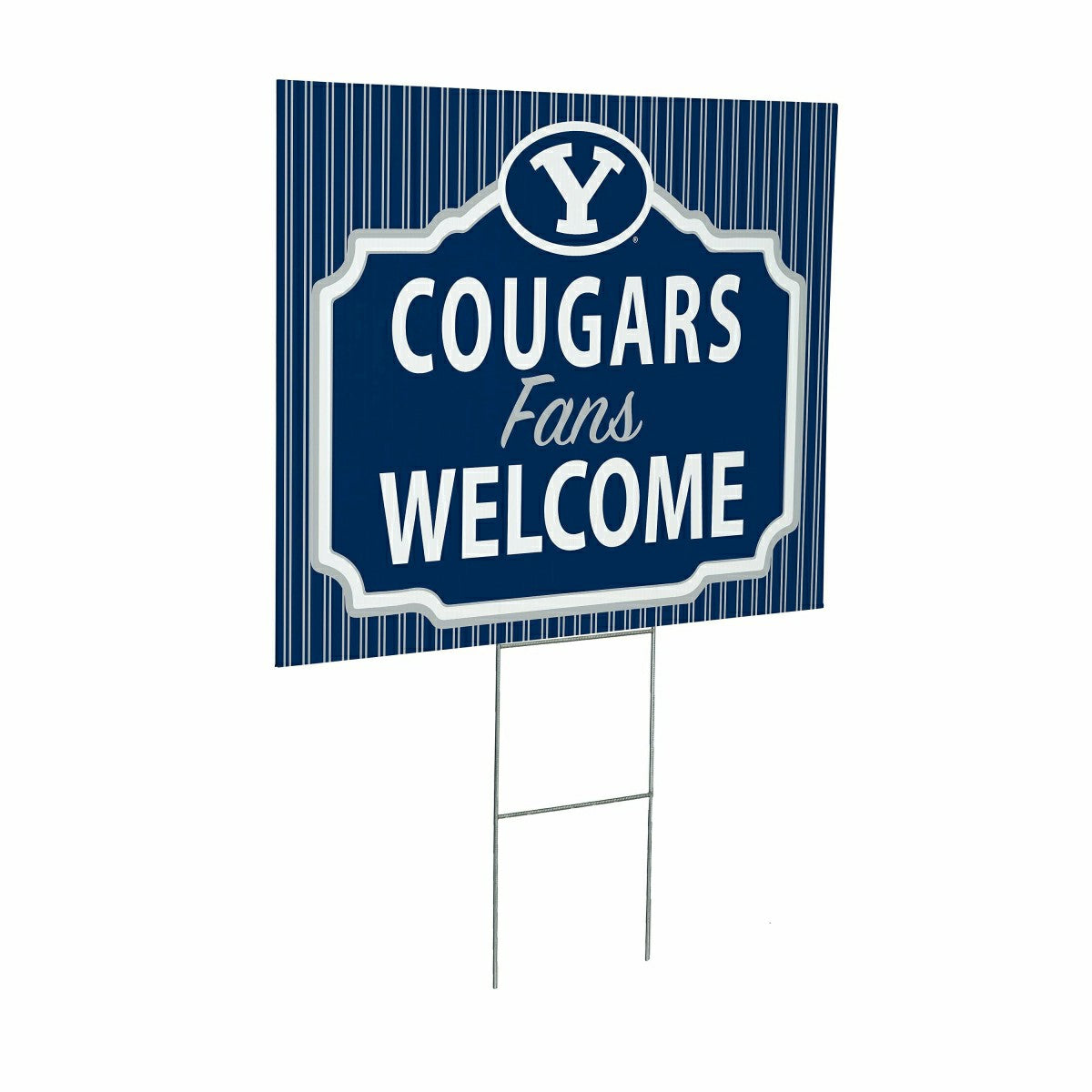 Brigham Young University Coroplast Yard Sign, "Fans Welcome", Collegiate, Home