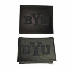 Brigham Young University, Bi-Fold and Tri-Fold Wallet Gift Set, Black, Collegiate, Home