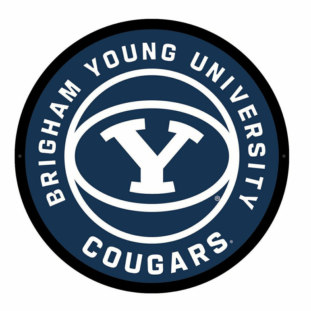 LED Wall Decor, Round, Brigham Young University, Collegiate, Home