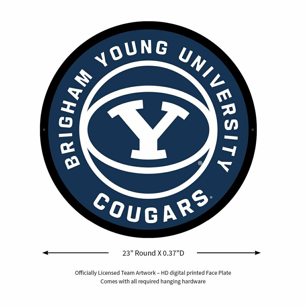 LED Wall Decor, Round, Brigham Young University, Collegiate, Home