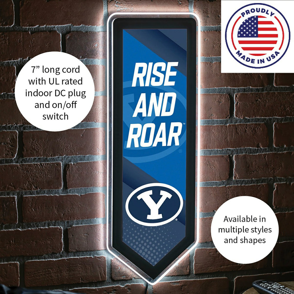 LED Wall Decor, Pennant, Brigham Young University, Collegiate, Home