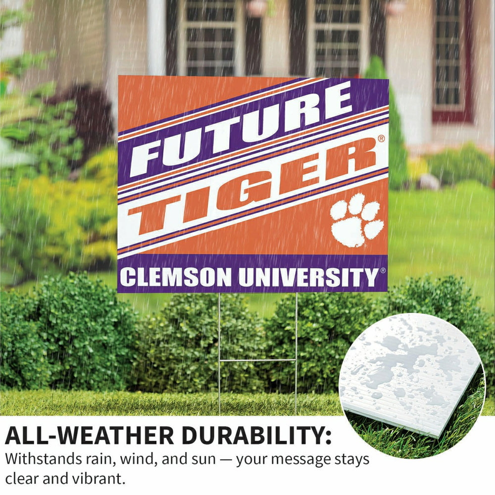 Clemson University Coroplast Yard Sign, Future Student, Collegiate, Home