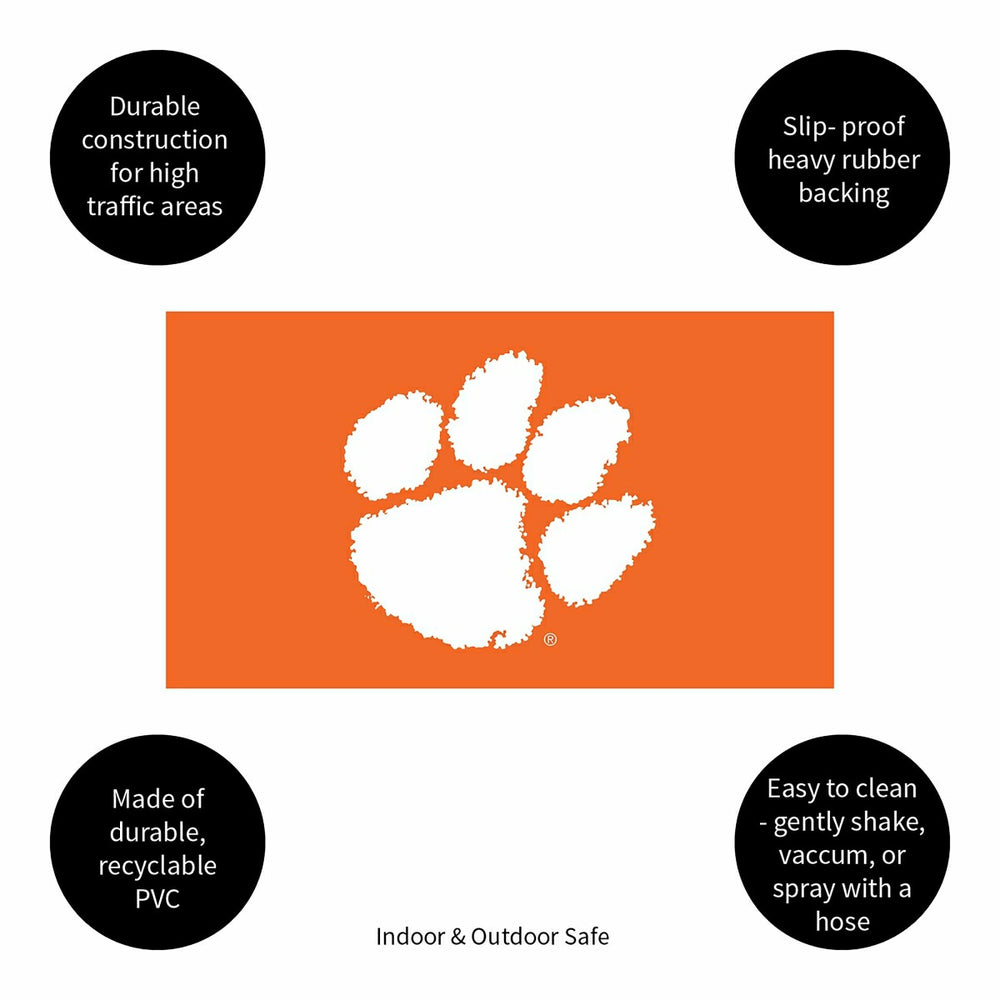 Full Color PVC Mat, 16" x 28", Clemson University, Collegiate