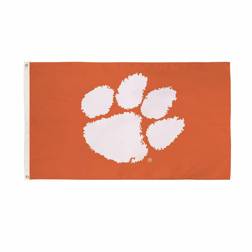 Clemson University Single Sided Estate Flag with 2 Grommets, 3'x5', Collegiate, Home