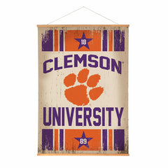 Clemson University, Canvas Wall Tapestry, Large, 54x36, Collegiate, Home