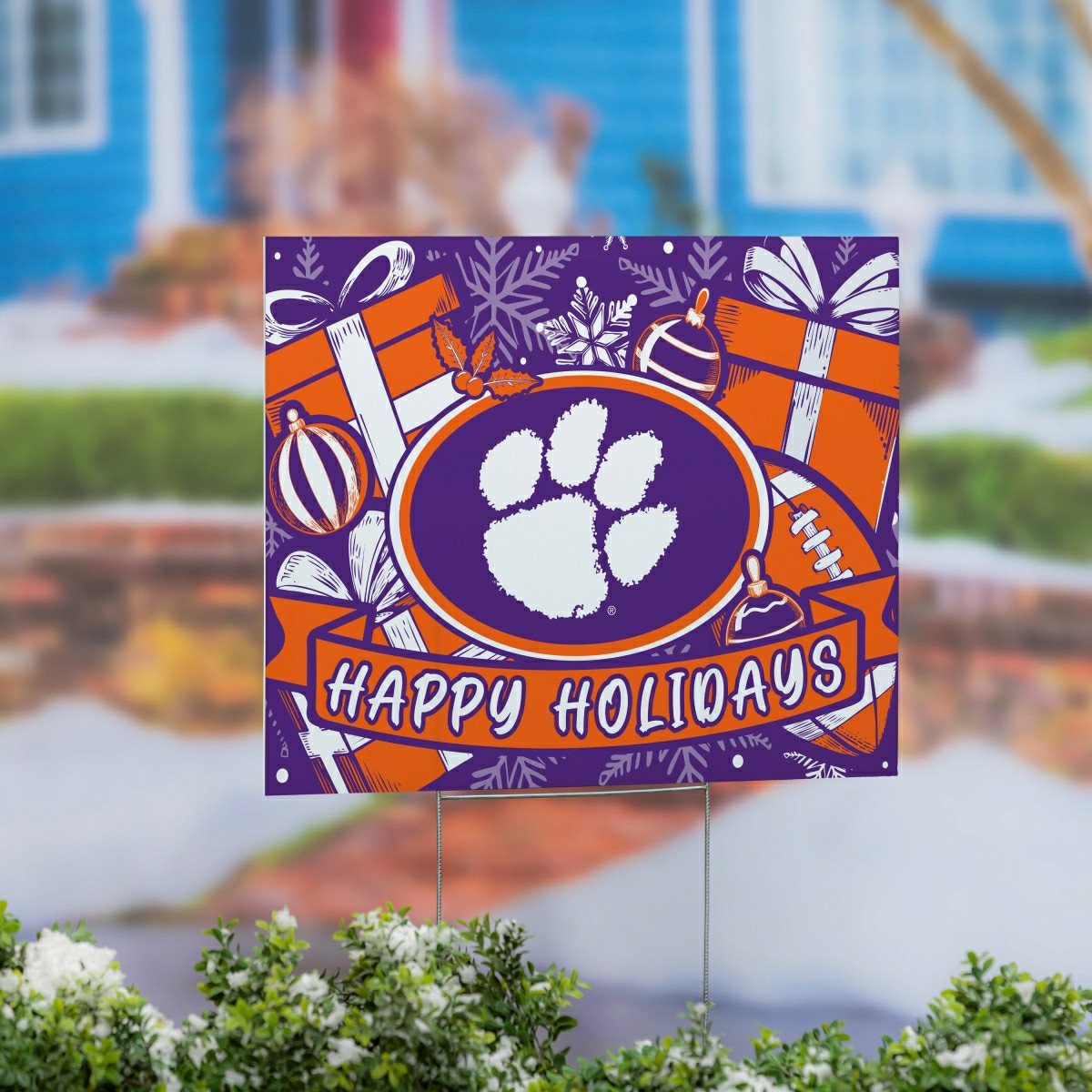 Clemson University Yard Sign, Holiday, Collegiate, Home