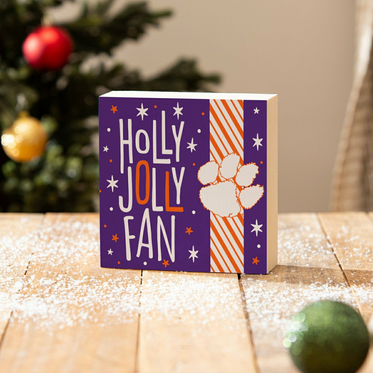 Clemson University Block, Holiday, 6x6, Collegiate, Home